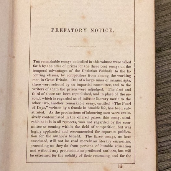 Rare antiquarian book Prize Essays The Temporal Advantages of the Sabbath c 1849 - Picture 7 of 16